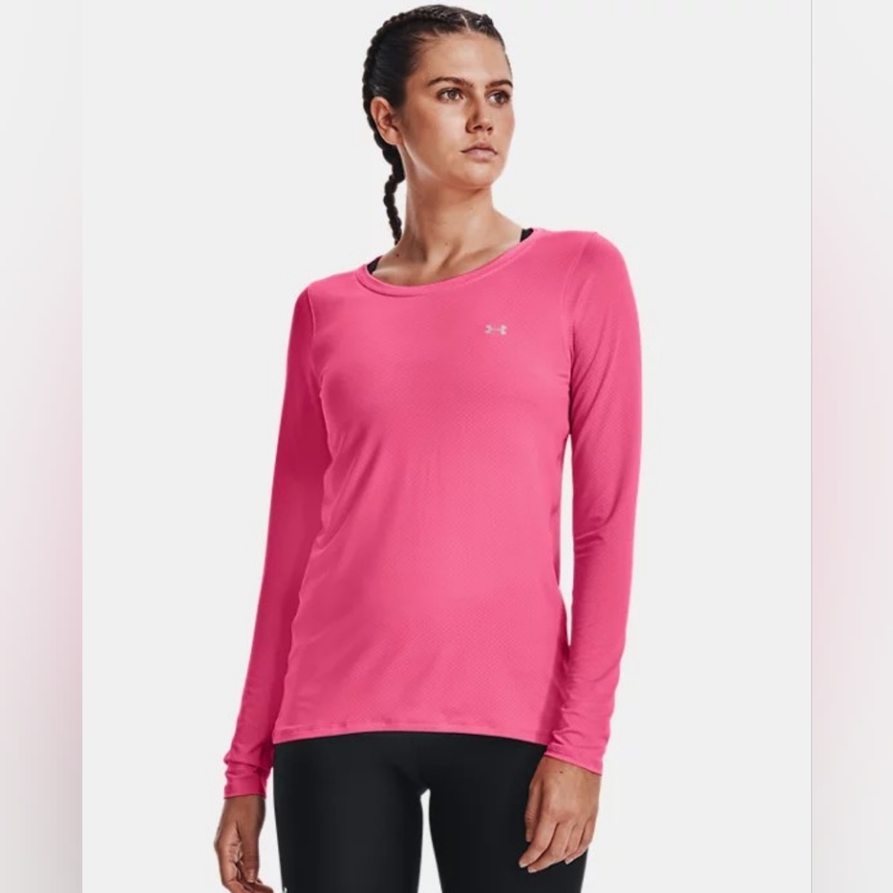 Under Armour Heat Gear Ladies Pink Long Sleeve-NWT
